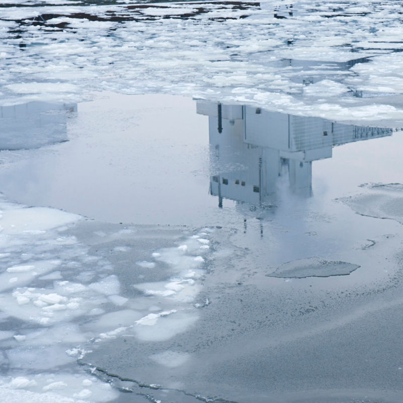 Denmark - industrial reflections during winter